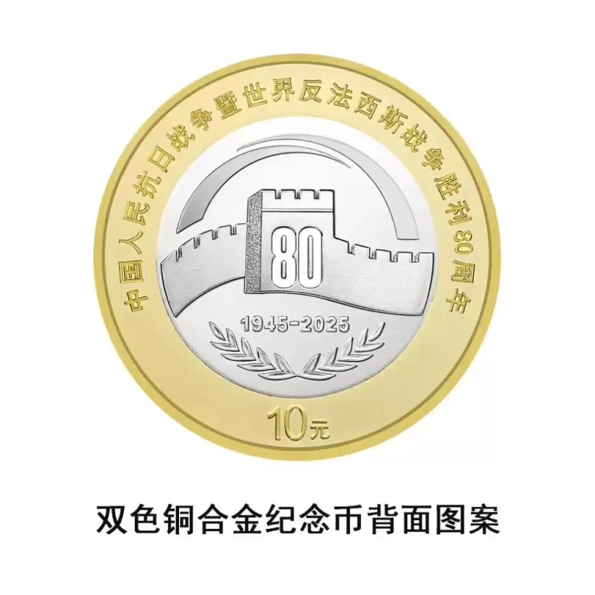 抗战胜利80周年纪念币发行公告