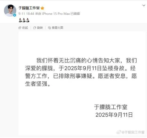 于朦胧母亲：爱子因饮酒意外坠楼