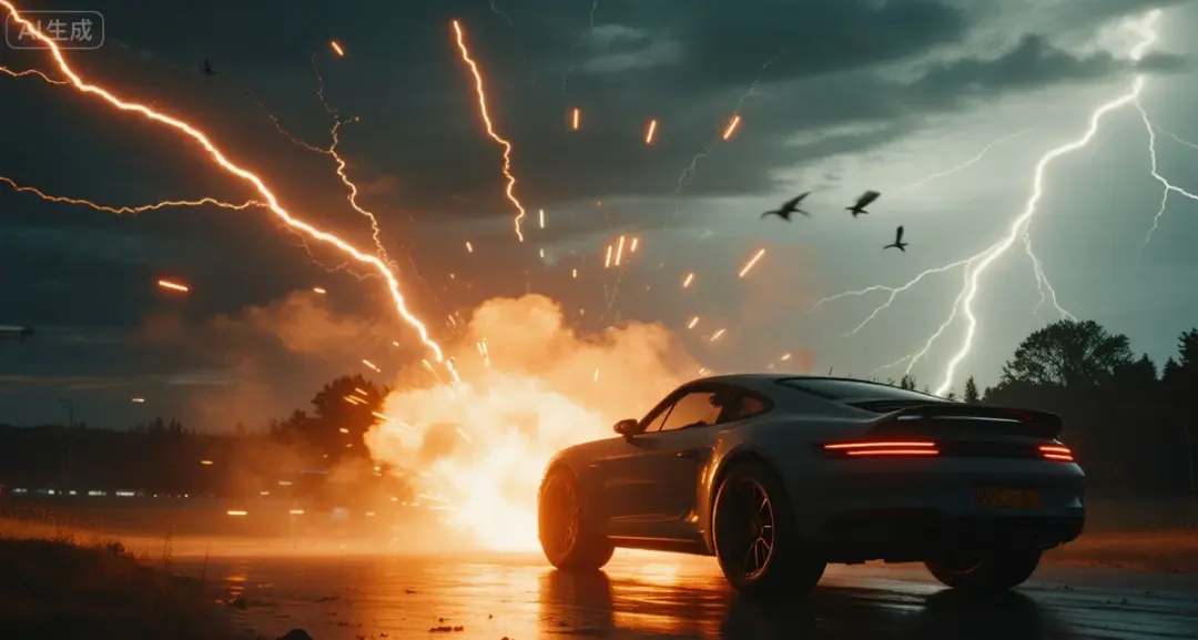 豪车的天塌了！